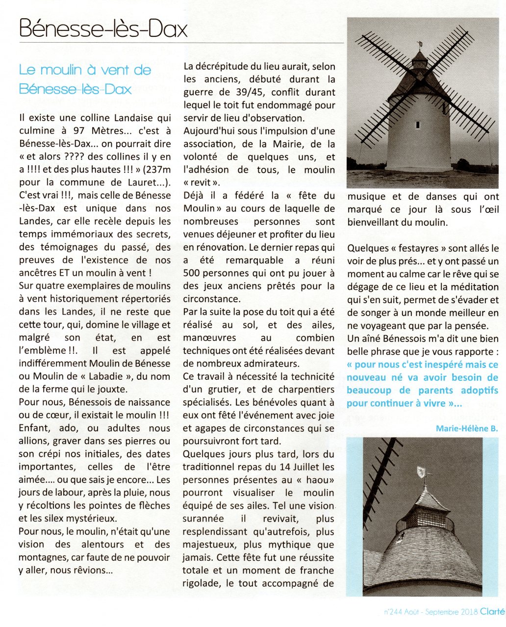 Clarté 2018 (Moulin)